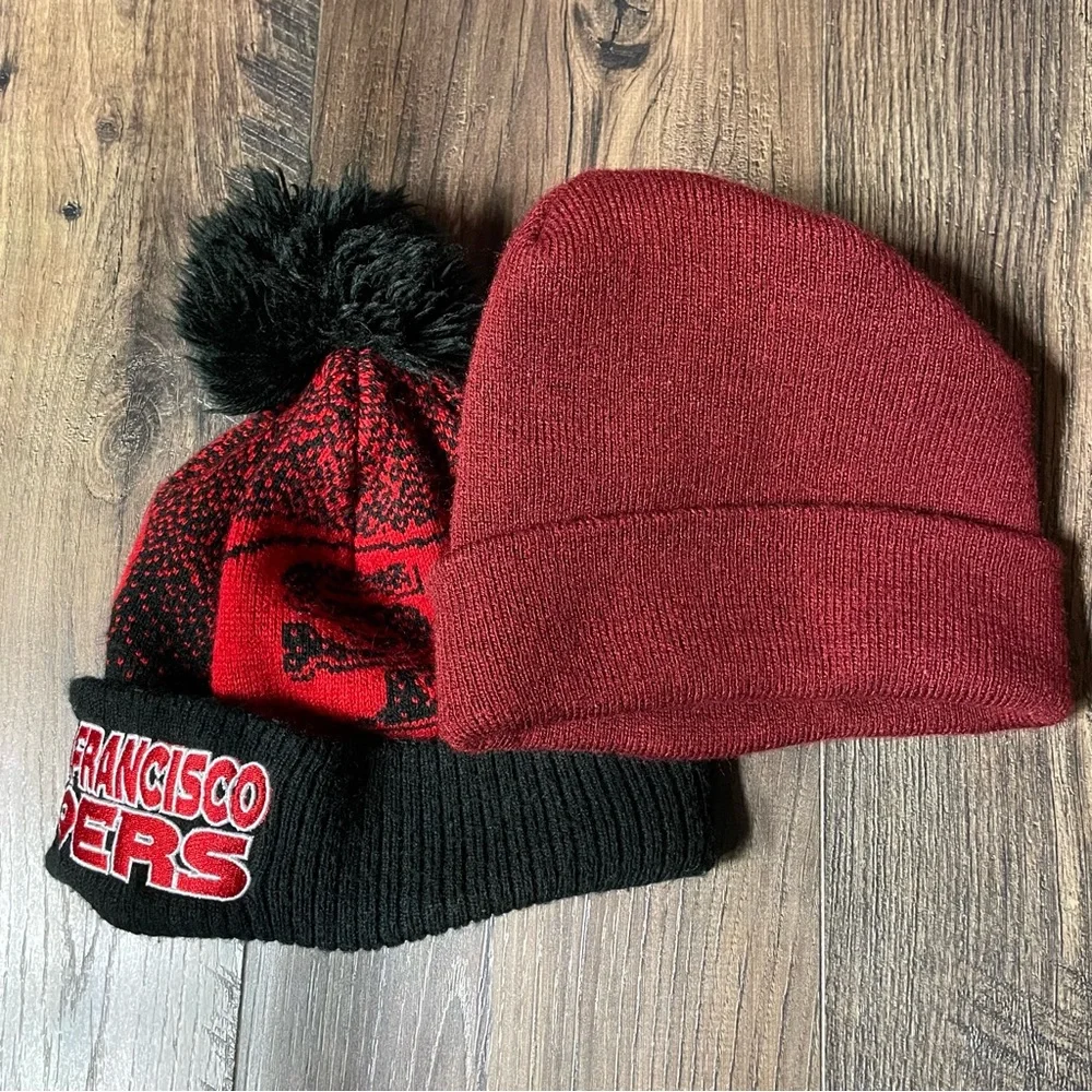 49ers beanie set of 2 San Francisco NFL kids youth